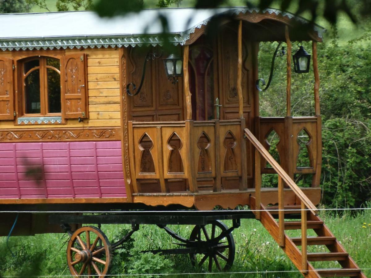 Une Roulotte Et Des Chevaux Treffléan Екстериор снимка